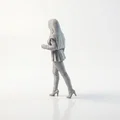 Mô hình 3D tượng nữ nhân vật trùm mũ có thể in 3D - Thumbnail 4