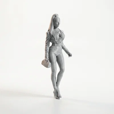 Mô hình Figurine Nữ Nhân Trang Phục Hổ In 3D