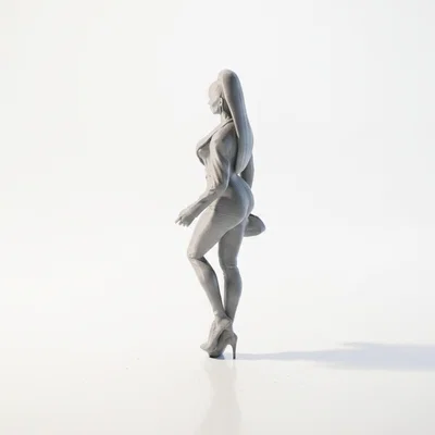 Mô hình Figurine Nữ Nhân Trang Phục Hổ In 3D