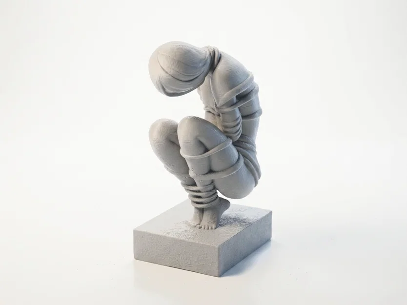 Mô hình 3D điêu khắc trừu tượng Người phụ nữ bị trói - Image 1