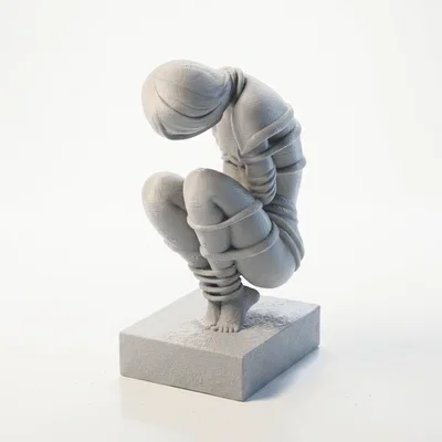 Mô hình 3D điêu khắc trừu tượng Người phụ nữ bị trói