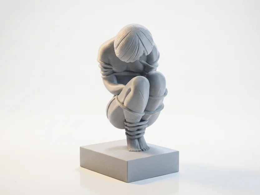 Mô hình 3D điêu khắc trừu tượng Người phụ nữ bị trói - Image 2