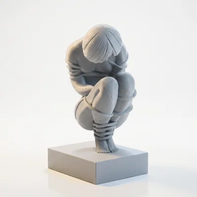 Mô hình 3D điêu khắc trừu tượng Người phụ nữ bị trói