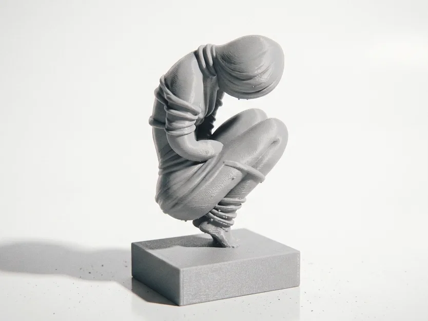 Mô hình 3D điêu khắc trừu tượng Người phụ nữ bị trói - Image 3