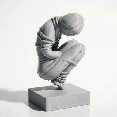 Mô hình 3D điêu khắc trừu tượng Người phụ nữ bị trói