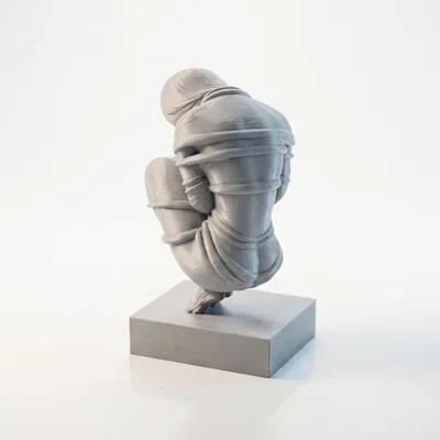 Mô hình 3D điêu khắc trừu tượng Người phụ nữ bị trói