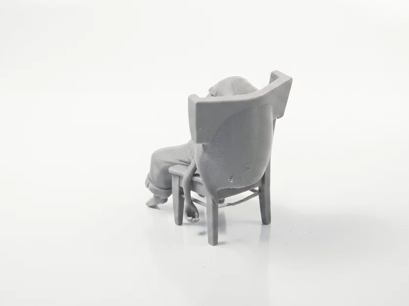 Mô hình 3D cô gái mệt mỏi nghỉ ngơi - Tượng nữ nghệ thuật in 3D - Image 4