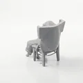 Mô hình 3D cô gái mệt mỏi nghỉ ngơi - Tượng nữ nghệ thuật in 3D - Thumbnail 4