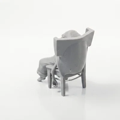 Mô hình 3D cô gái mệt mỏi nghỉ ngơi - Tượng nữ nghệ thuật in 3D