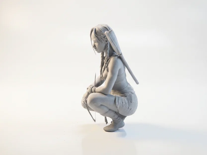Mô hình tượng nữ bộ tộc ngồi - Tệp in 3D (STL) - Image 1