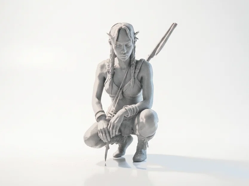 Mô hình tượng nữ bộ tộc ngồi - Tệp in 3D (STL) - Image 2