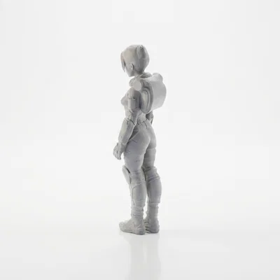Mô hình 3D nhân vật nữ lữ hành tương lai - Tệp in STL