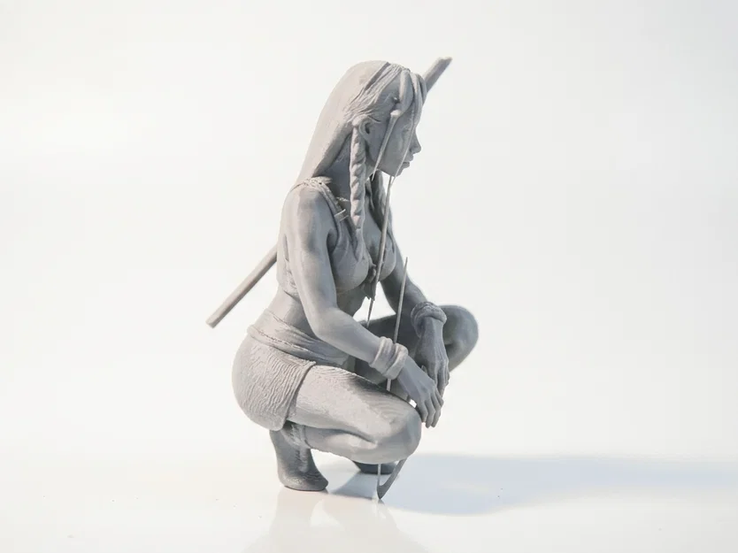 Mô hình tượng nữ bộ tộc ngồi - Tệp in 3D (STL) - Image 3