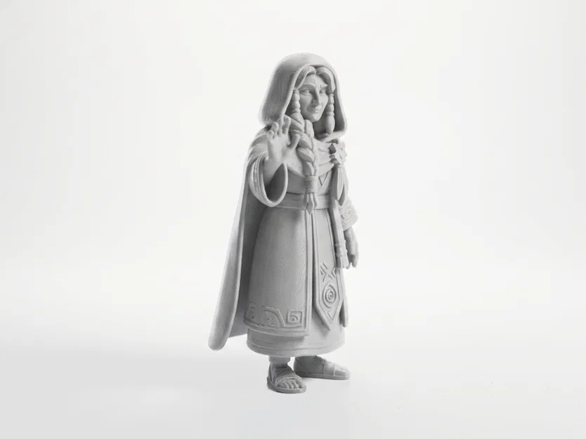 Mô hình 3D cô gái bộ lạc vẫy tay chào - File in 3D nghệ thuật - Image 2