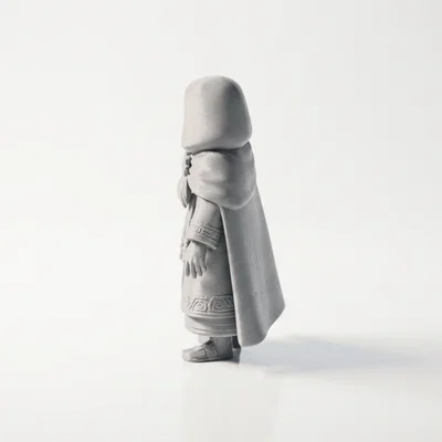 Mô hình 3D cô gái bộ lạc vẫy tay chào - File in 3D nghệ thuật