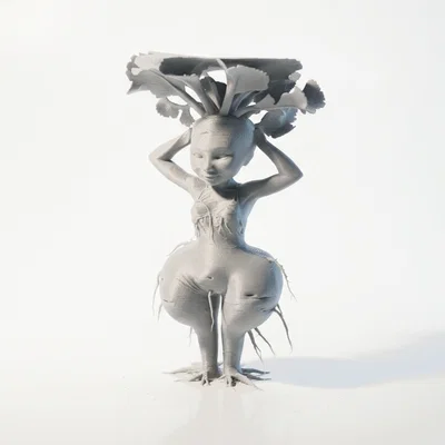 Mô hình nữ nhân vật Fantasy "Turnip Lady" in 3D