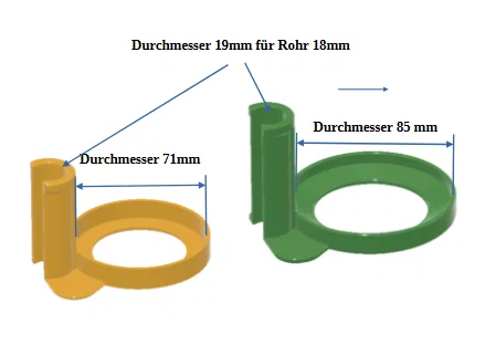 Giá treo chai sữa tắm thông minh cho thanh vòi sen - In 3D tiện lợi - Image 2