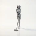 Mô hình 3D Figurine Cô Gái Dọn Dẹp Với Máy Hút Bụi - Thumbnail 2