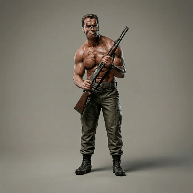 Mô hình 3D Major Alan Dutch Schaefer Predator 1987 cực chi tiết - Image 1