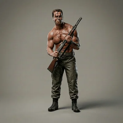 Mô hình 3D Major Alan Dutch Schaefer Predator 1987 cực chi tiết