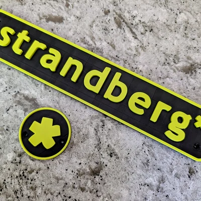 Bảng Logo Đàn Guitar Strandberg