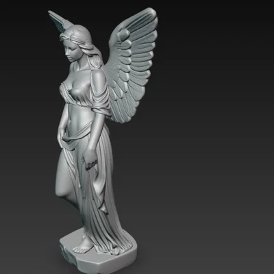 Tượng thiên thần nữ nghệ thuật (Female Angel Statue) - Mẫu in 3D đẹp