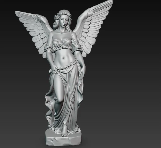 Tượng thiên thần nữ nghệ thuật (Female Angel Statue) - Mẫu in 3D đẹp - Image 5