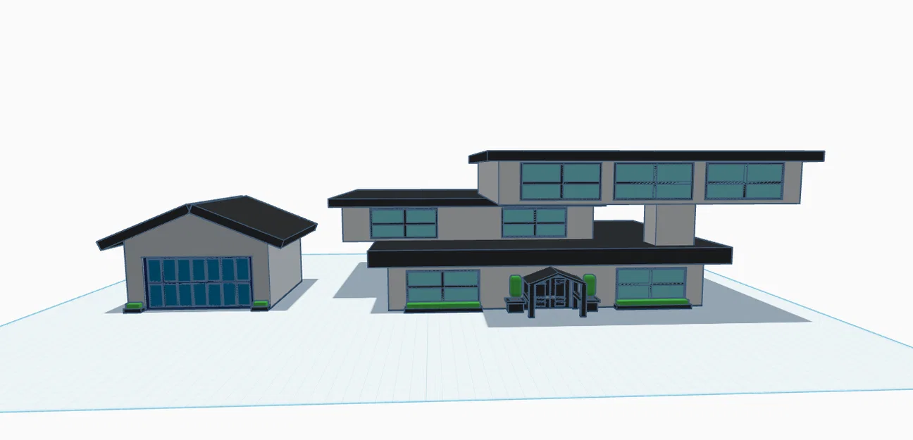 Mô hình nhà ở hiện đại (Modern House) thiết kế tối giản cho in 3D - Image 1