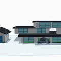 Mô hình nhà ở hiện đại (Modern House) thiết kế tối giản cho in 3D - Thumbnail 1