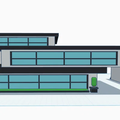 Mô hình nhà ở hiện đại (Modern House) thiết kế tối giản cho in 3D
