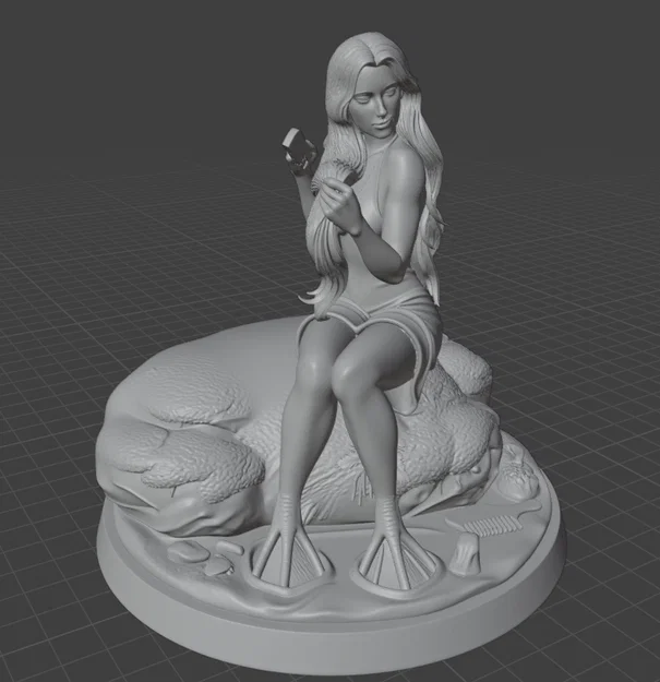 Mô hình 3D Lamia Vasca - Nàng tiên cá thần thoại đầy nghệ thuật - Image 13