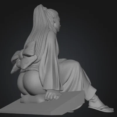 Mô hình Geisha Manga - File STL in 3D nhân vật Nhật Bản tinh tế