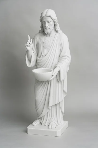 File in 3D giá nến Chúa Giêsu Thánh Tâm (Sacred Heart Jesus) - File STL - Image 2