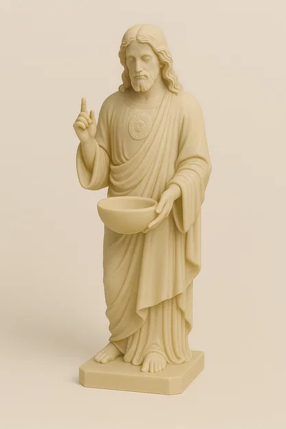 File in 3D giá nến Chúa Giêsu Thánh Tâm (Sacred Heart Jesus) - File STL - Image 6