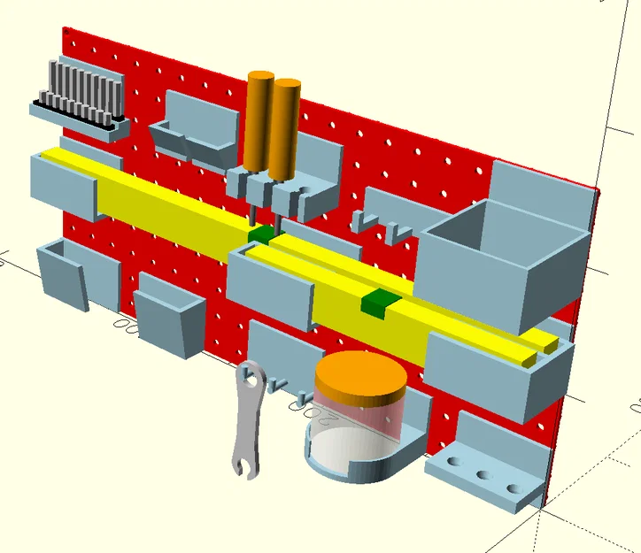 Pegboard và các phụ kiện đi kèm (OpenSCAD) - Image 1