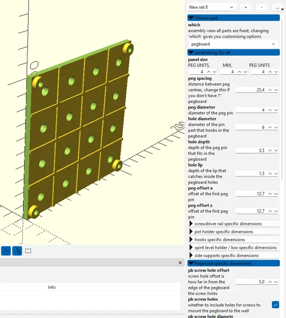 Pegboard và các phụ kiện đi kèm (OpenSCAD) - Image 3