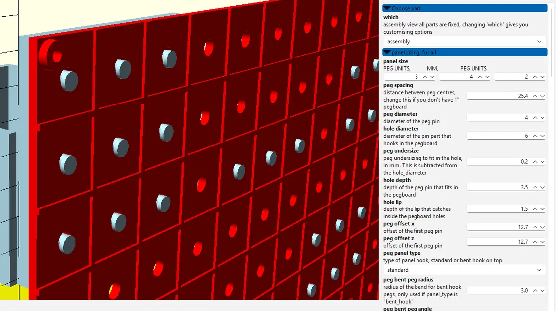 Pegboard và các phụ kiện đi kèm (OpenSCAD) - Image 4