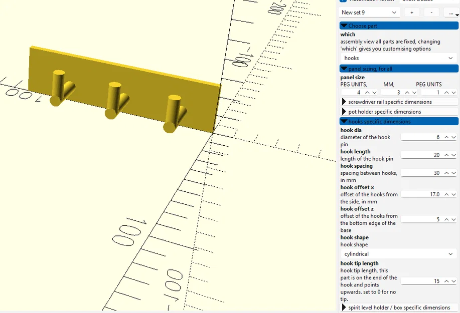 Pegboard và các phụ kiện đi kèm (OpenSCAD) - Image 7