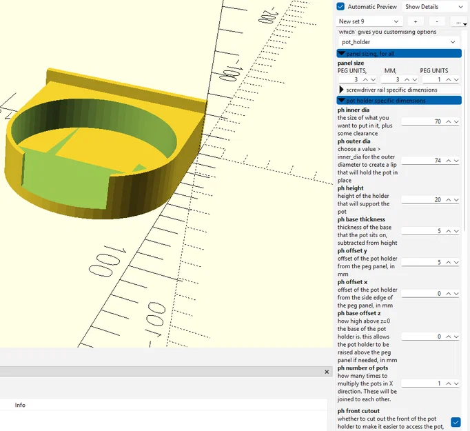 Pegboard và các phụ kiện đi kèm (OpenSCAD) - Image 8