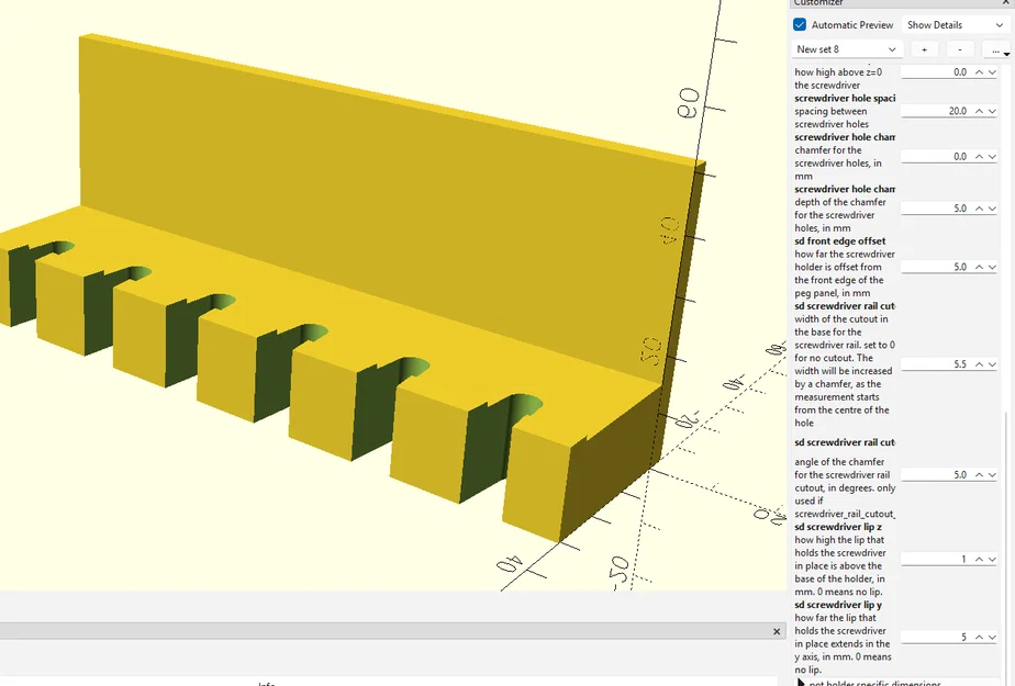 Pegboard và các phụ kiện đi kèm (OpenSCAD) - Image 10