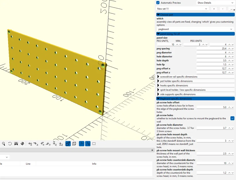 Pegboard và các phụ kiện đi kèm (OpenSCAD) - Image 16