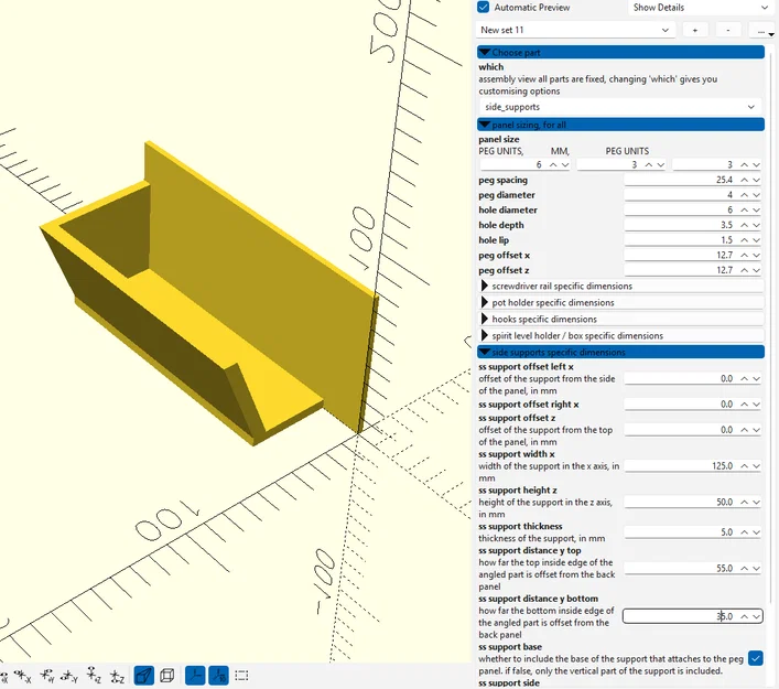 Pegboard và các phụ kiện đi kèm (OpenSCAD) - Image 18