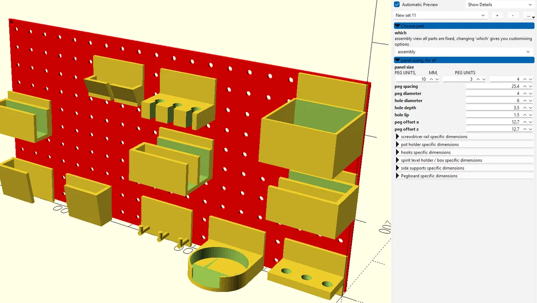 Pegboard và các phụ kiện đi kèm (OpenSCAD) - Image 19
