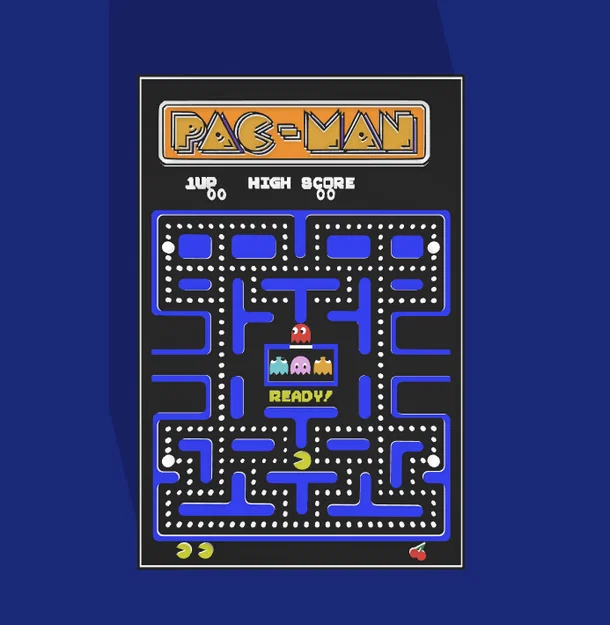 Mô hình trang trí Pac-Man Arcade 3D đậm chất hoài niệm - Image 1
