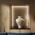 Bình Hoa Modern Spiral Wave In 3D Với Bề Mặt Satin Hiện Đại - Thumbnail 1