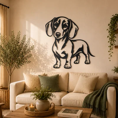 Tranh treo tường nghệ thuật hình chó Dachshund