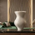 Bình hoa 3D dáng xoắn đồng hồ cát sang trọng (Elegant Hourglass Spiral Vase) - Thumbnail 1