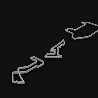 Bộ mô hình đường đua Formula 1 (24 chặng đua) file in 3D