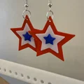 Bông tai hình ngôi sao Patriotic Star - Thumbnail 1
