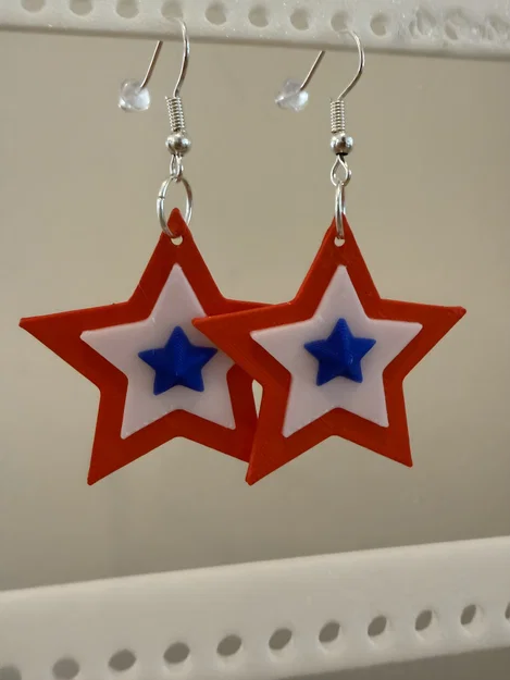 Bông tai hình ngôi sao Patriotic Star - Image 2